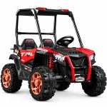 Kids Electric 4x4 Off-Road Buggy Ride-On Car with Roof 2-Seater Red