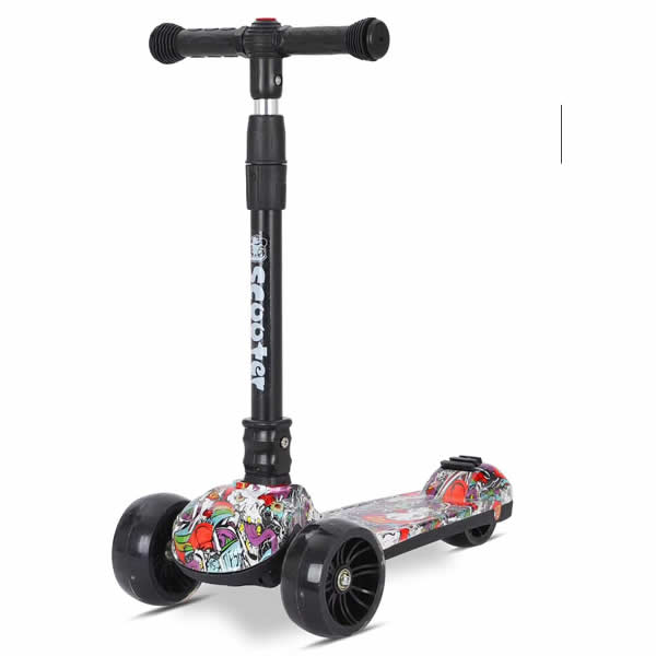 3-Wheels-Adjustable-Height-Scooter-Graffiti-with-Music-Light