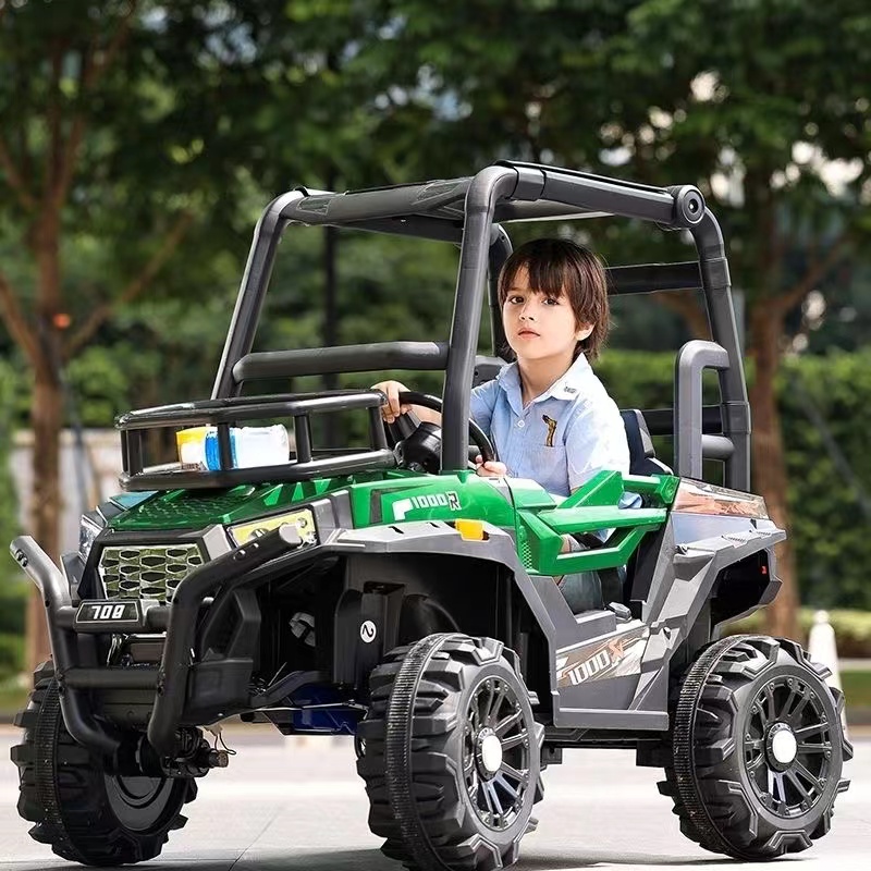 Children's Electric 4x4 Buggy Dual Drive Riding Car green