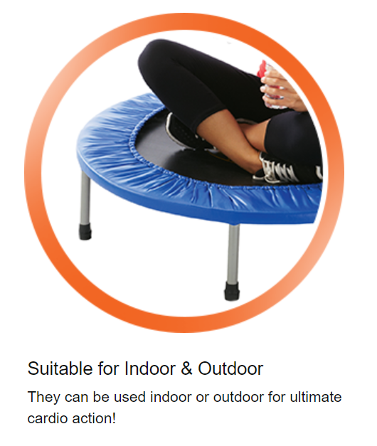 trampoline with handrail