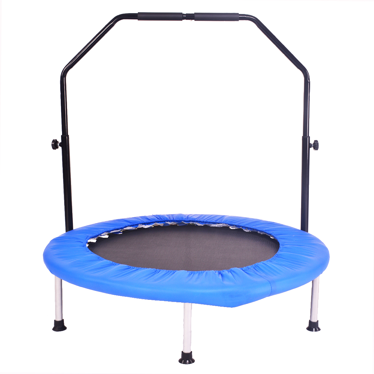 trampoline with handrail