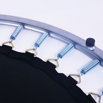 trampoline with handrail